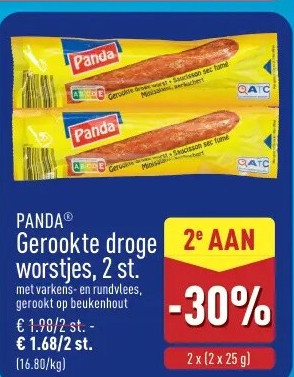 Gerookte droge worstjes, 2st.