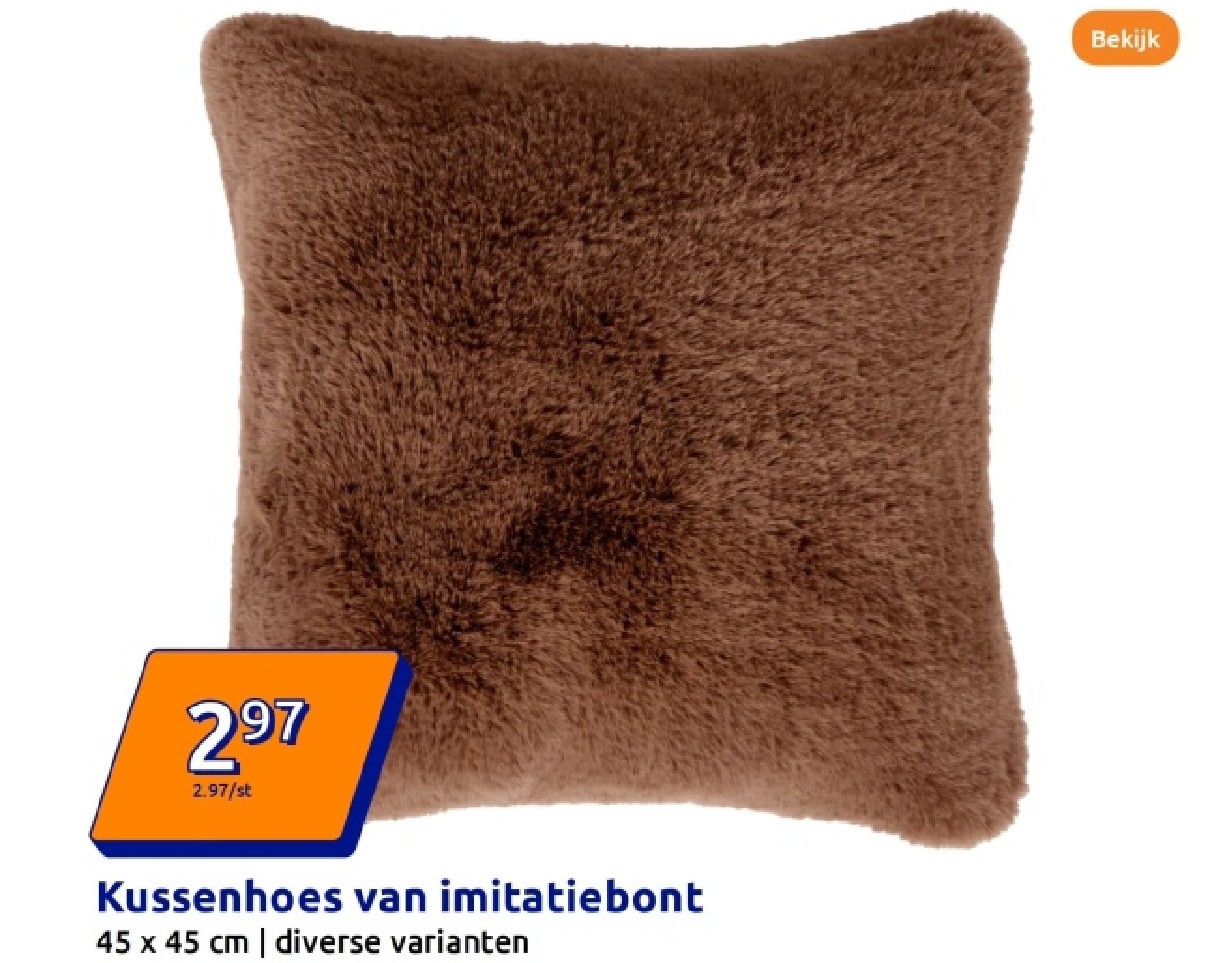 Kussenhoes van imitatiebont