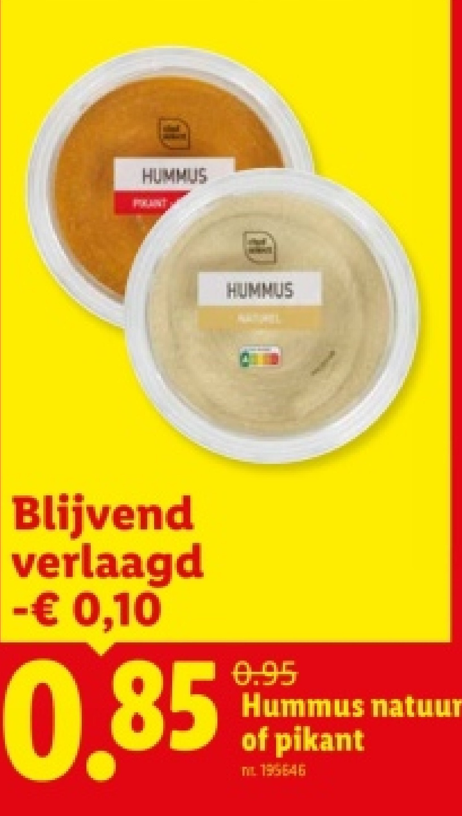 Hummus natuur of pikant