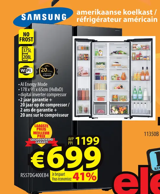 SAMSUNG amerikaanse koelkast / réfrigérateur américain