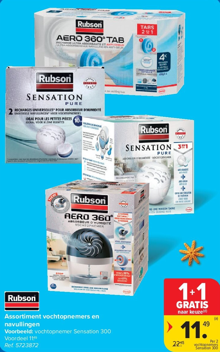 Assortiment vochtopnemers en navullingen