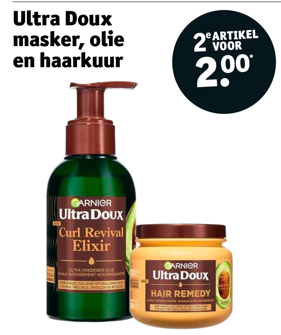 Ultra Doux masker, olie en haarkuur