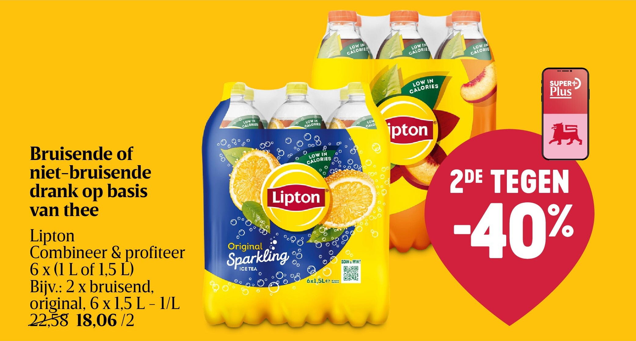 Bruisende of niet-bruisende drank op basis van thee