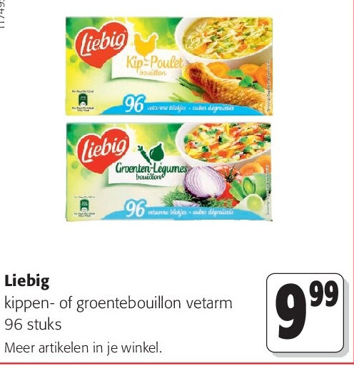 Liebig kippen- of groentebouillon vetarm 96 stuk
