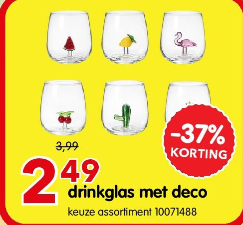 drinkglas met deco