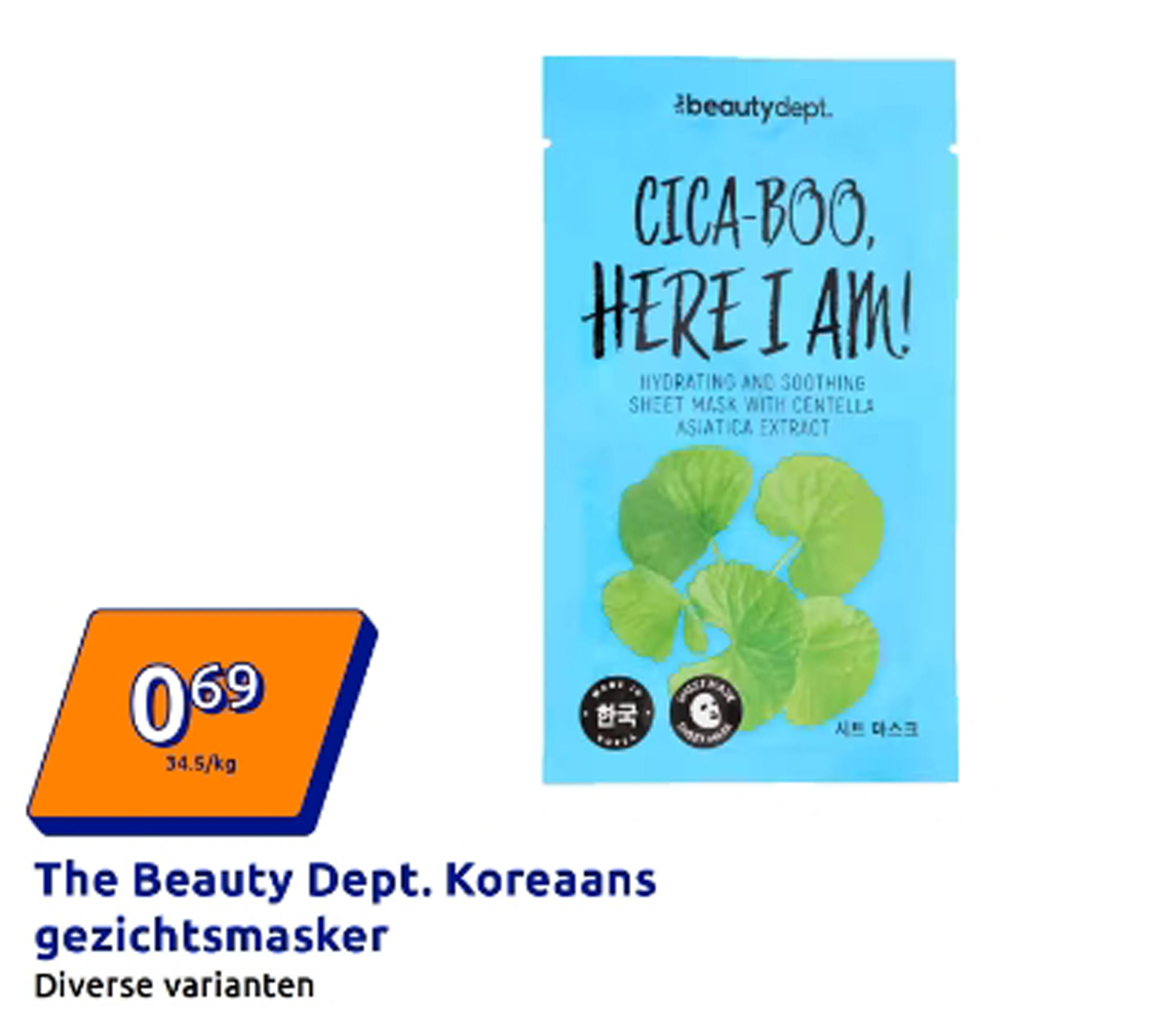 The Beauty Dept. Koreaans gezichtsmasker