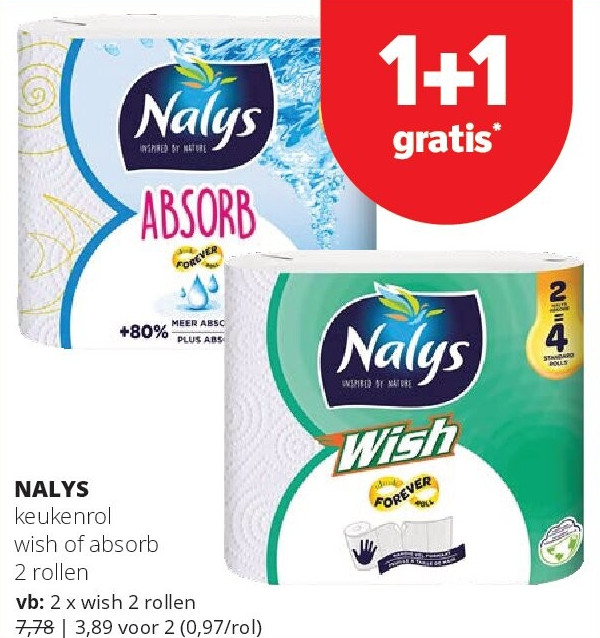 NALYS keukenrol wish of absorb 2 rollen