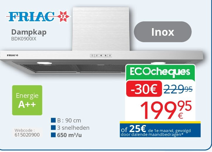 Friac Dampkap BDK0900IX