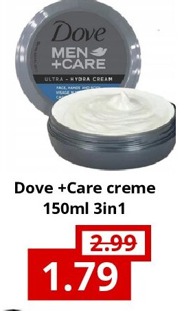 Dove +Care creme 150ml 3in1