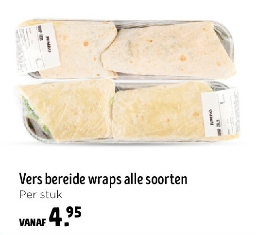 Vers bereide wraps alle soorten