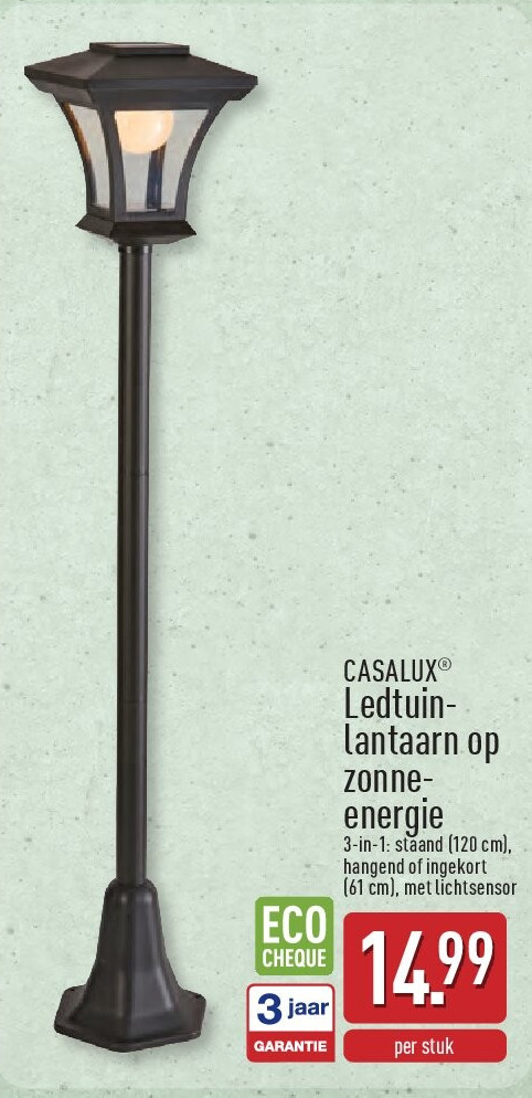 Ledtuin lantaarn op zonneenergie