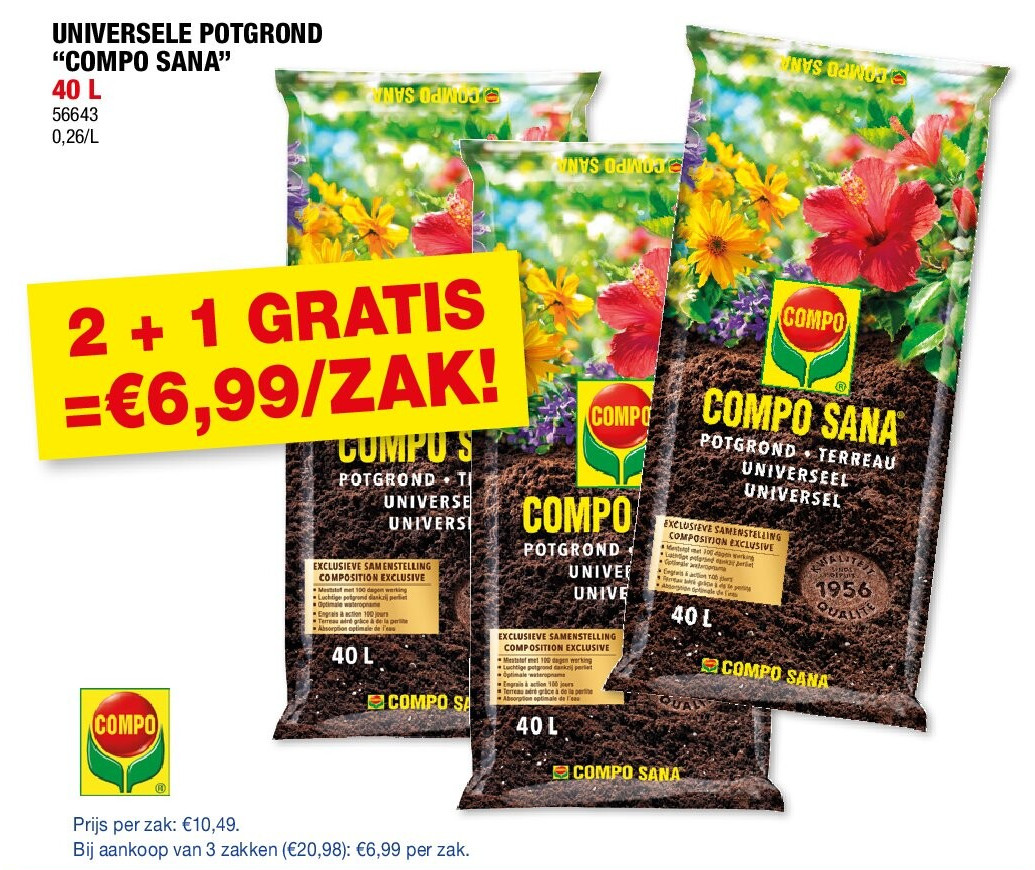 UNIVERSELE POTGROND “COMPO SANA” 40 L