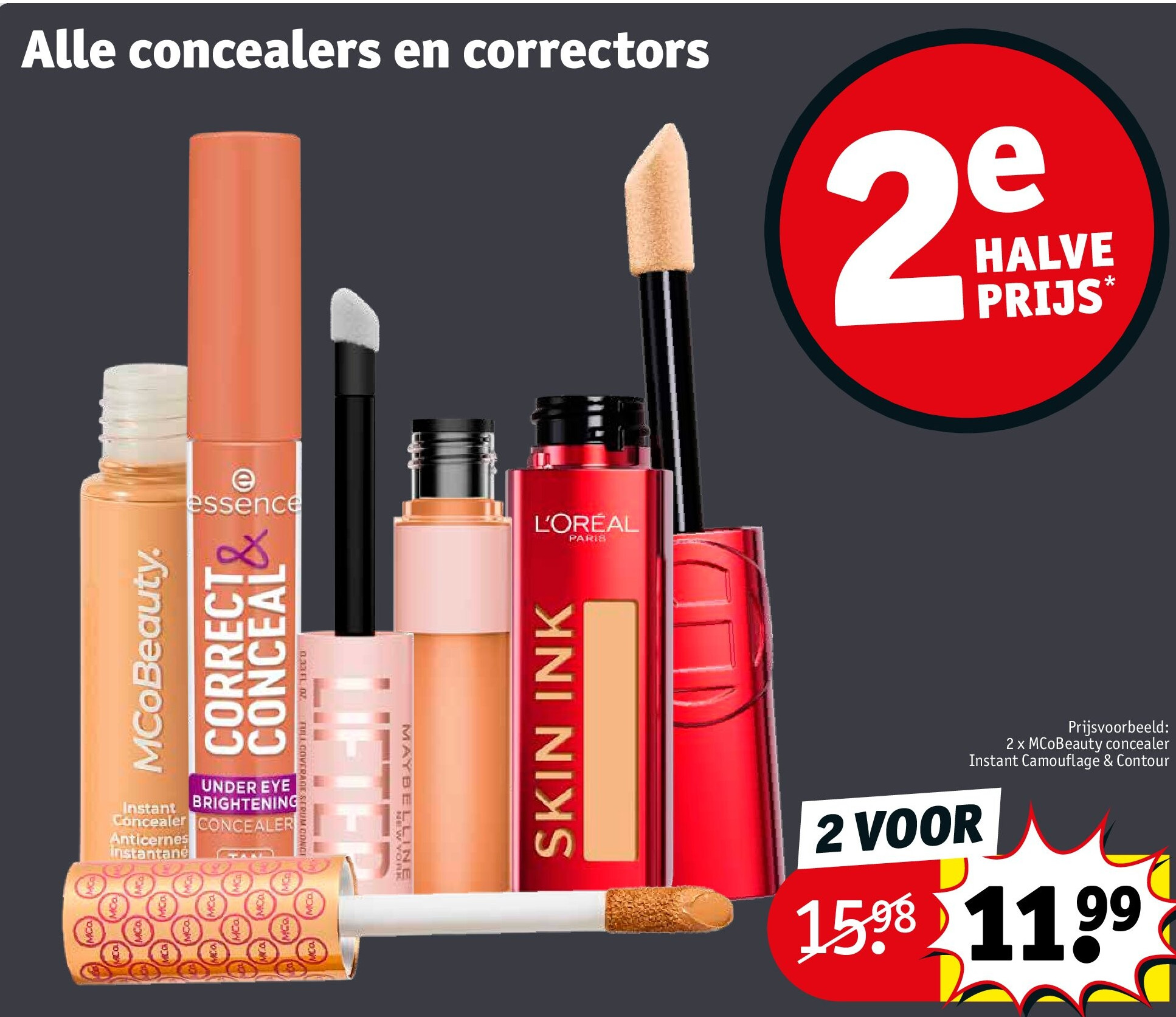 2 x MCoBeauty concealer Instant Camouflage & Contour