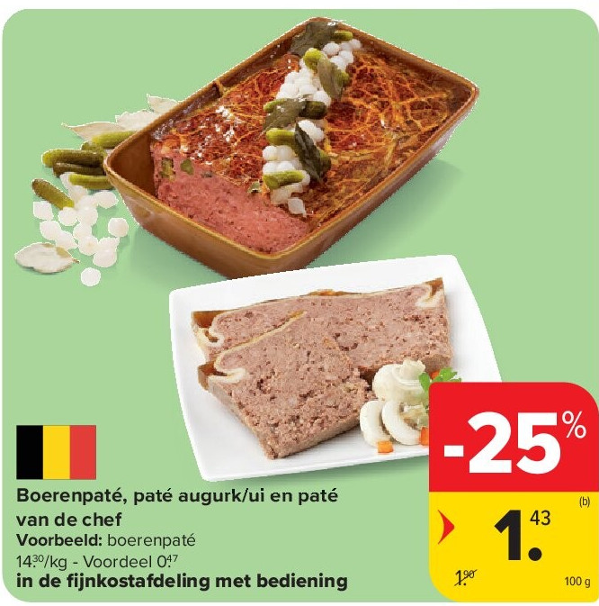 Boerenpaté, paté augurk/ui en paté van de chef