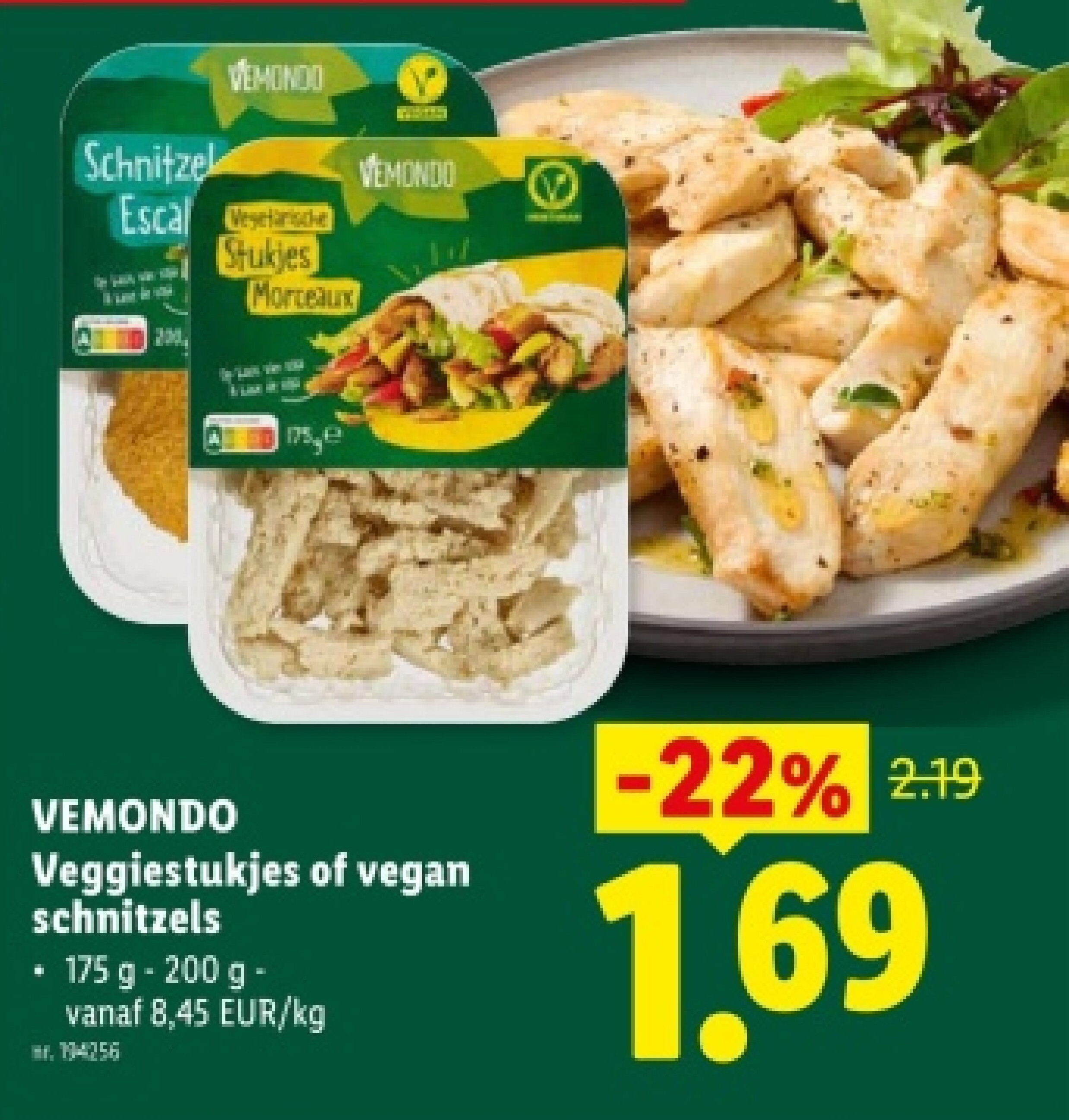 Veggiestukjes of vegan schnitzels