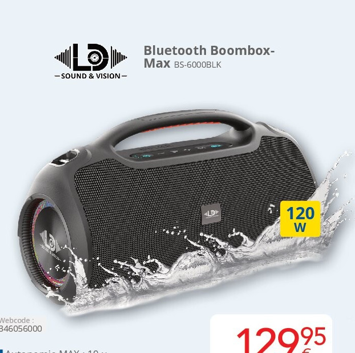 Bluetooth BoomboxMax BS-6000BLK