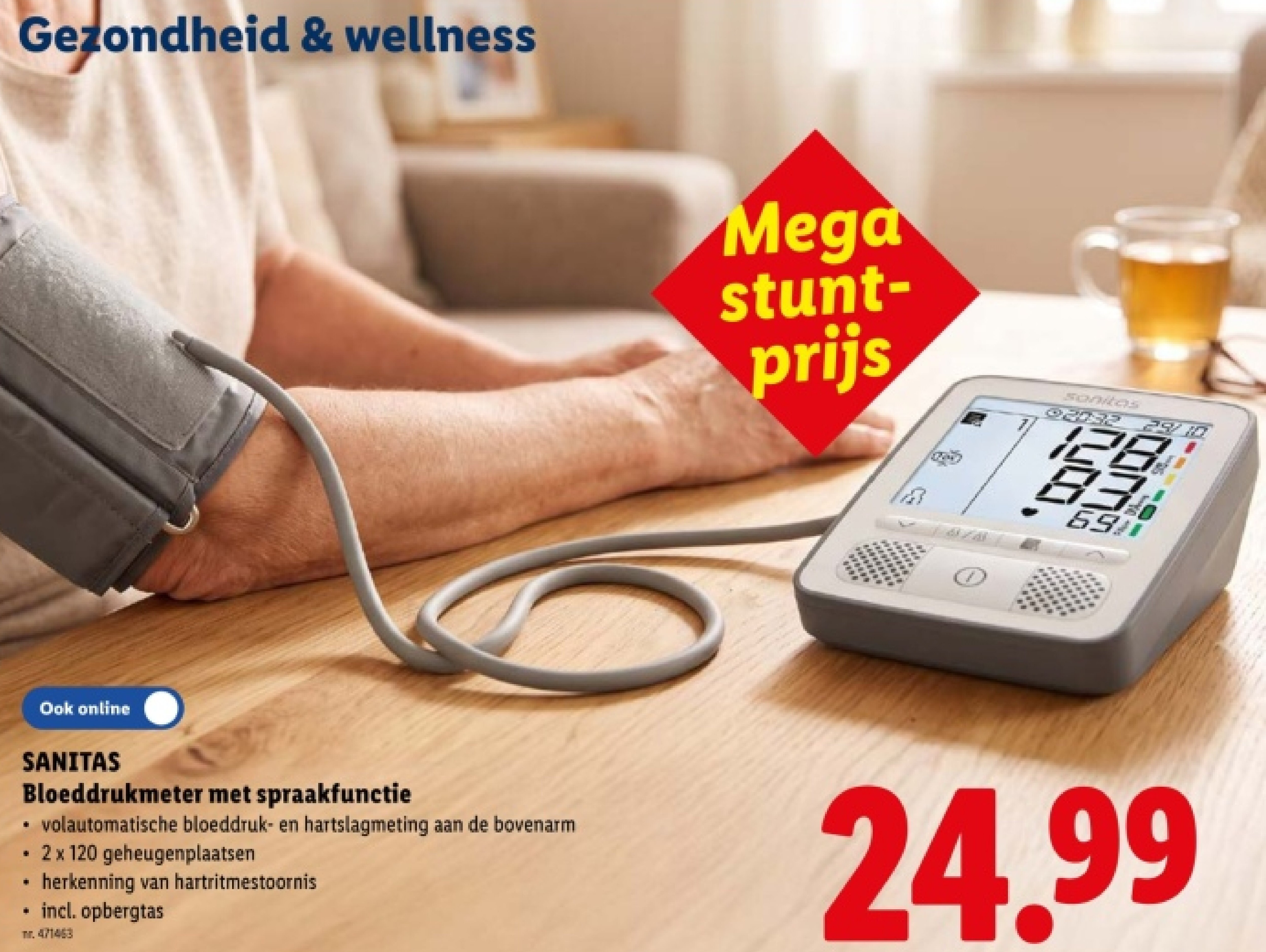 Bloeddrukmeter met spraakfunctie