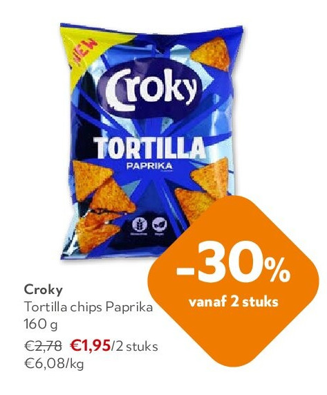 Croky Tortilla chips Paprika 160 g