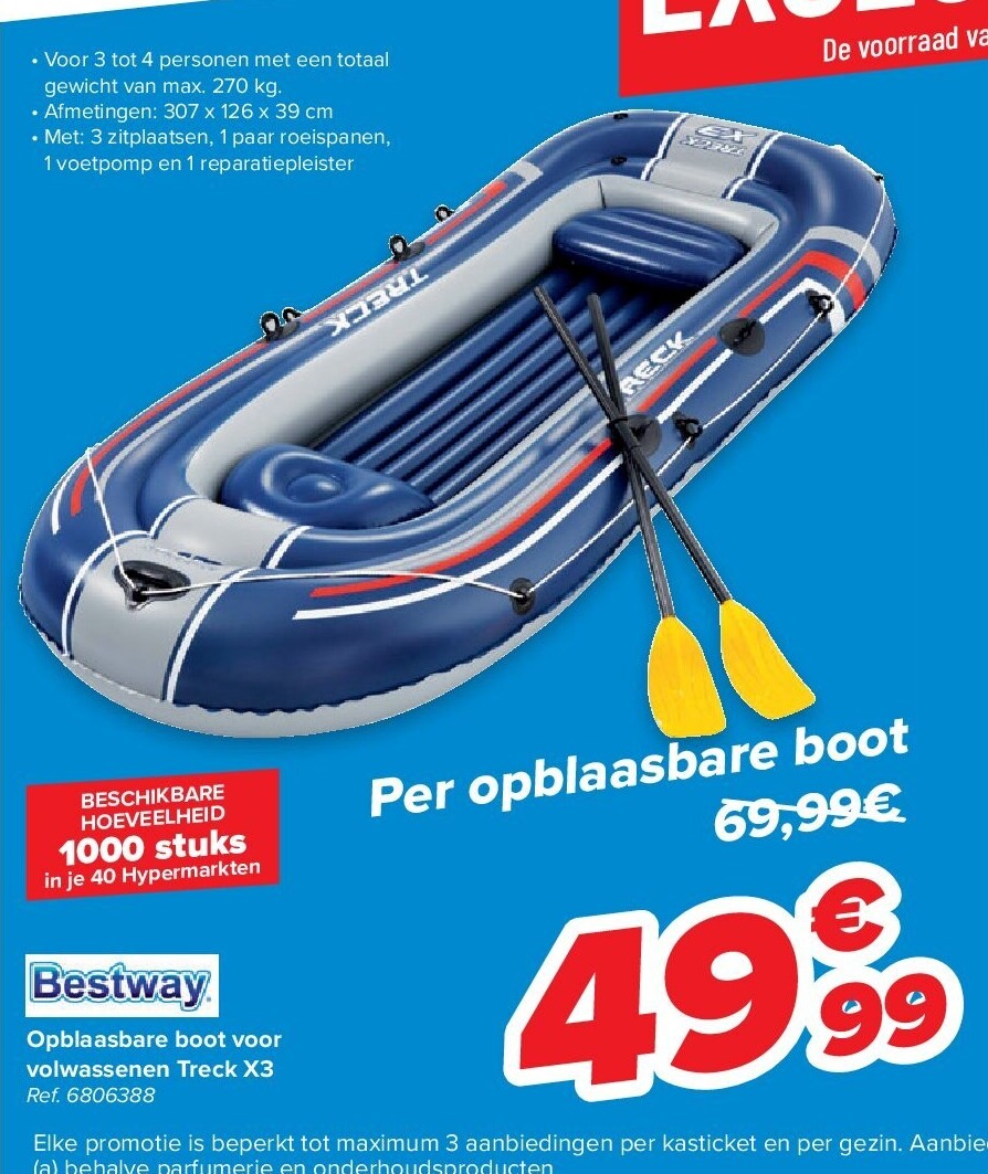 Opblaasbare boot voor volwassenen Treck X3