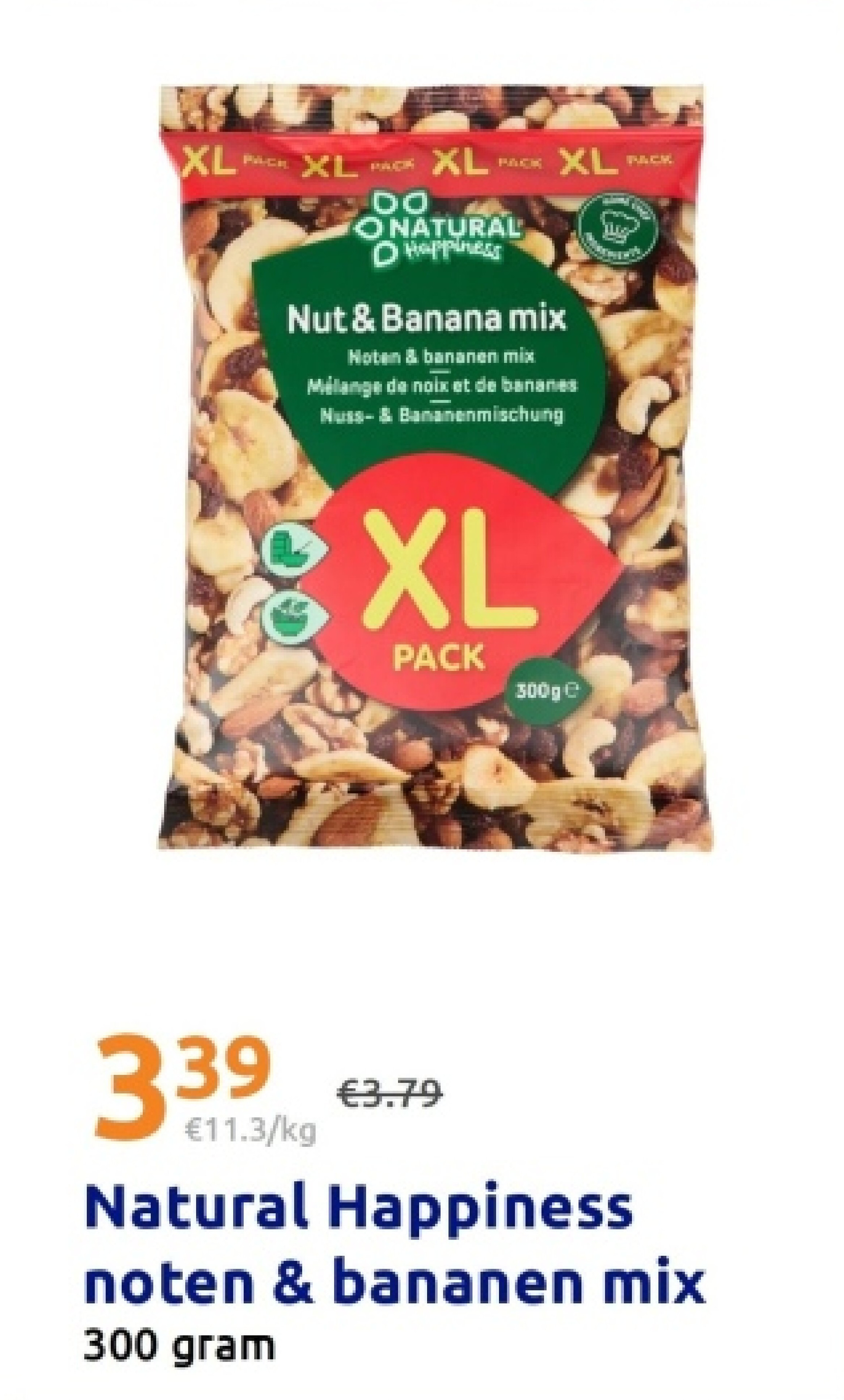 Natural Happiness noten & bananen mix