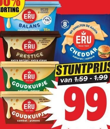 ERU smeerkaas of cheddar