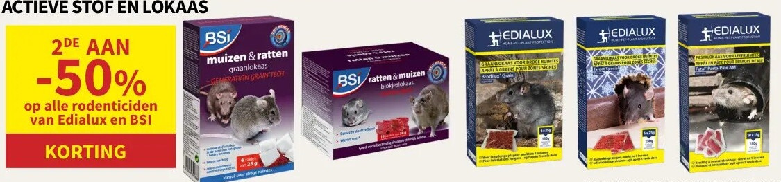 Rodenticiden van Edialux en BSI