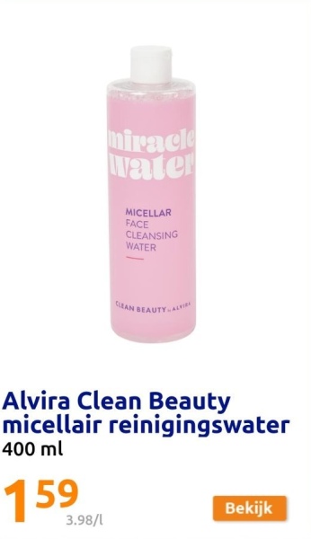 Alvira Clean Beauty micellair reinigingswater