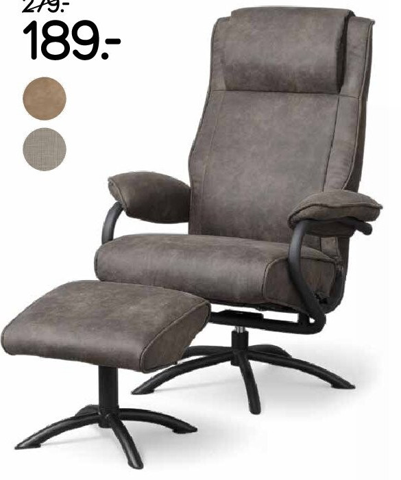 Relaxfauteuil Vincent incl. hocker