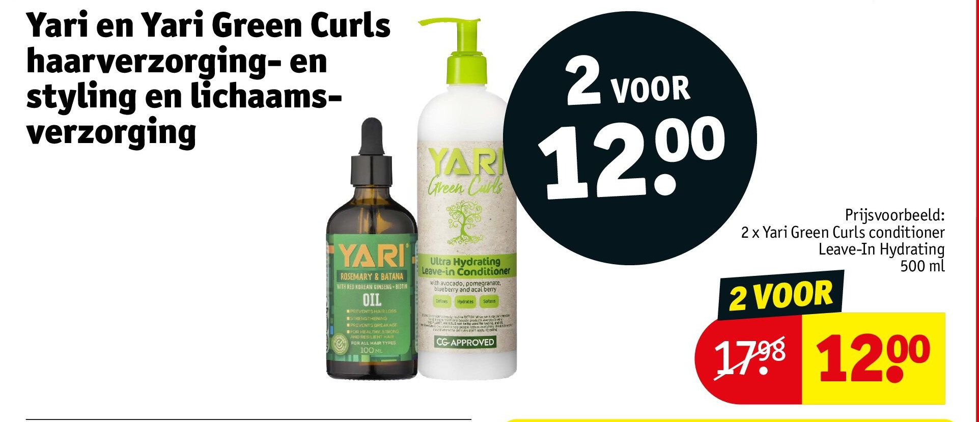 Yari en Yari Green Curls haarverzorging- en styling en lichaamsverzorging