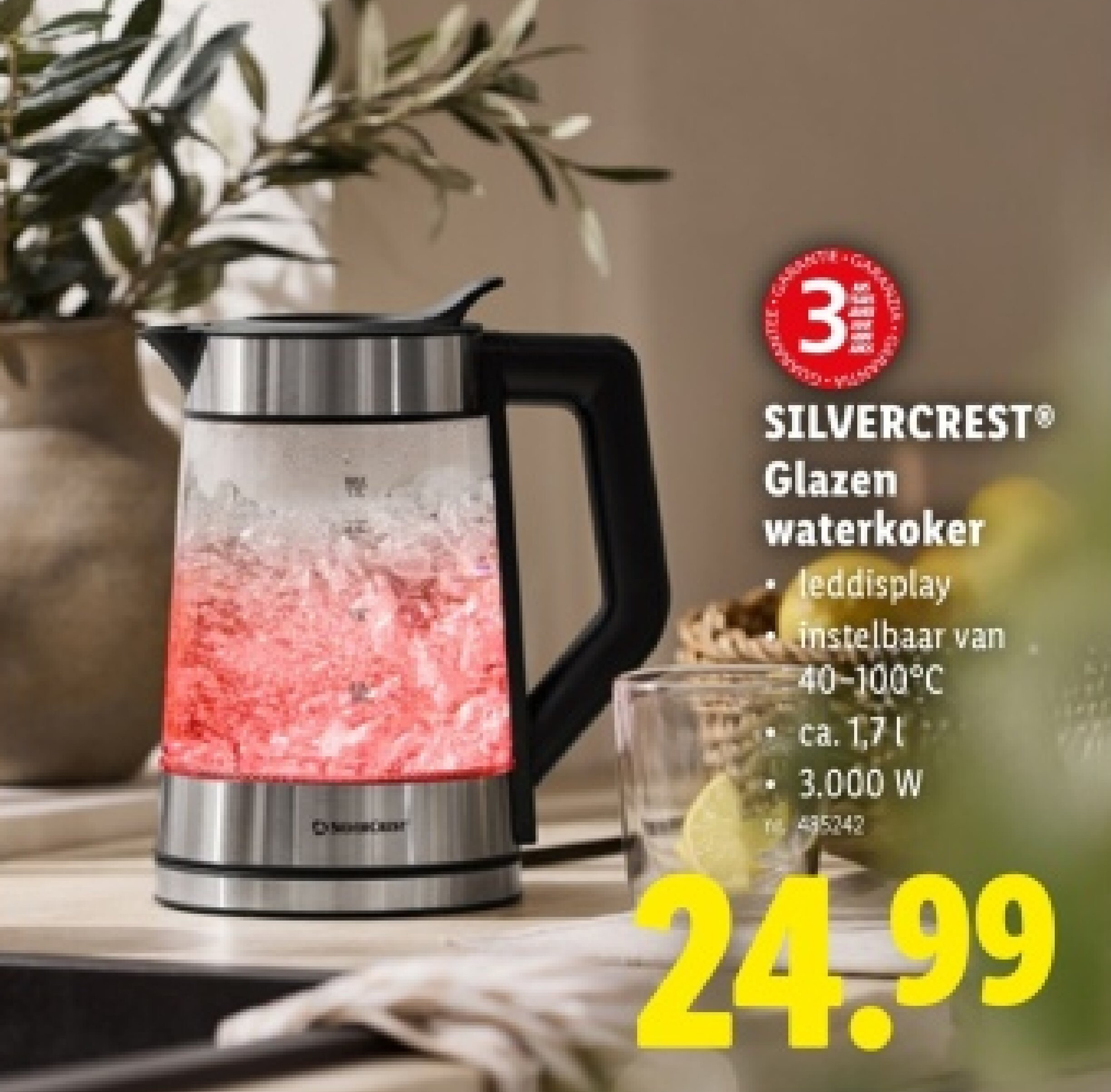Glazen waterkoker
