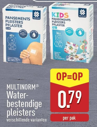 Water bestendige pleisters