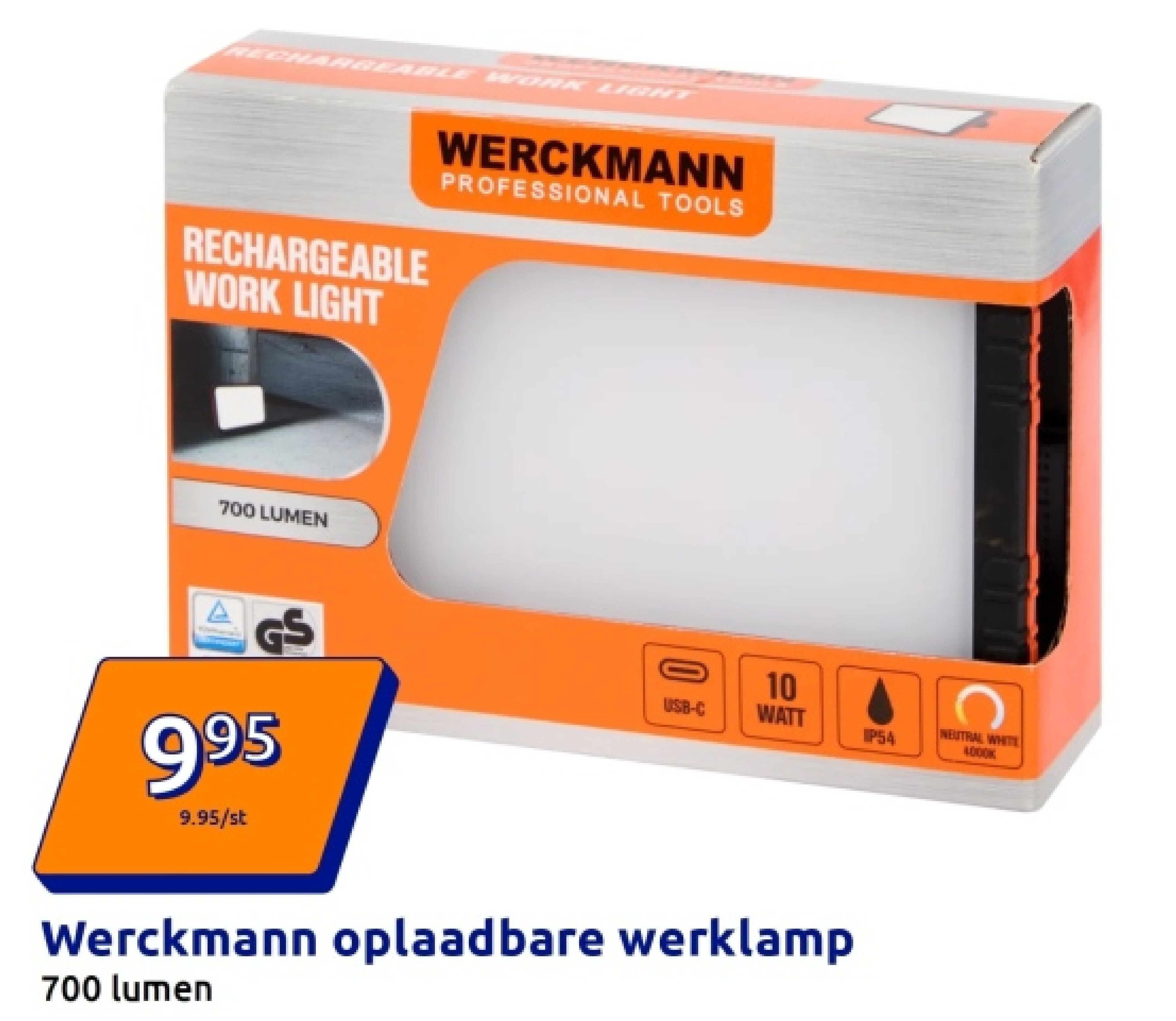 Werckmann oplaadbare werklamp