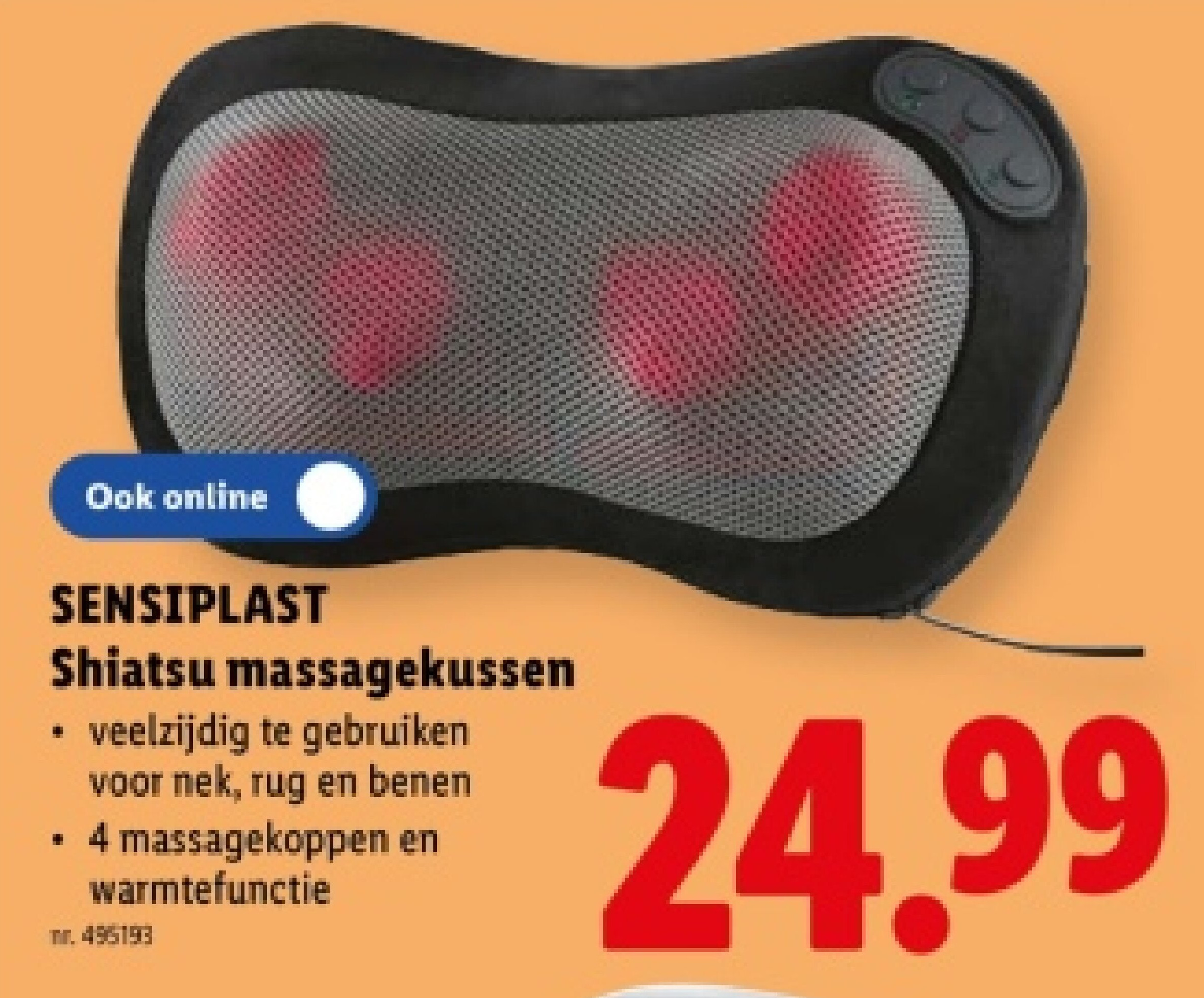 Shiatsu massagekussen