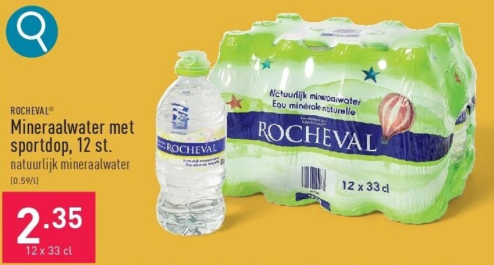 Mineraalwater met sportdop, 12st.