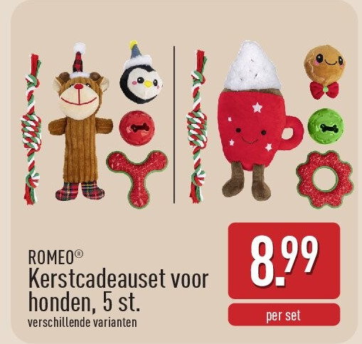 Kerstcadeauset voor honden, 5st.