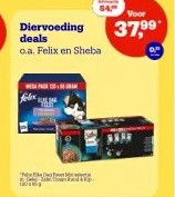 Dierenvoeding deals o.a. Felix en Sheba