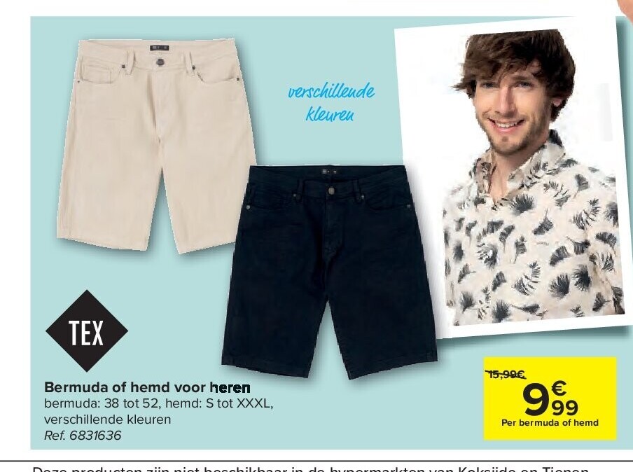 Bermuda of hemd voor heren