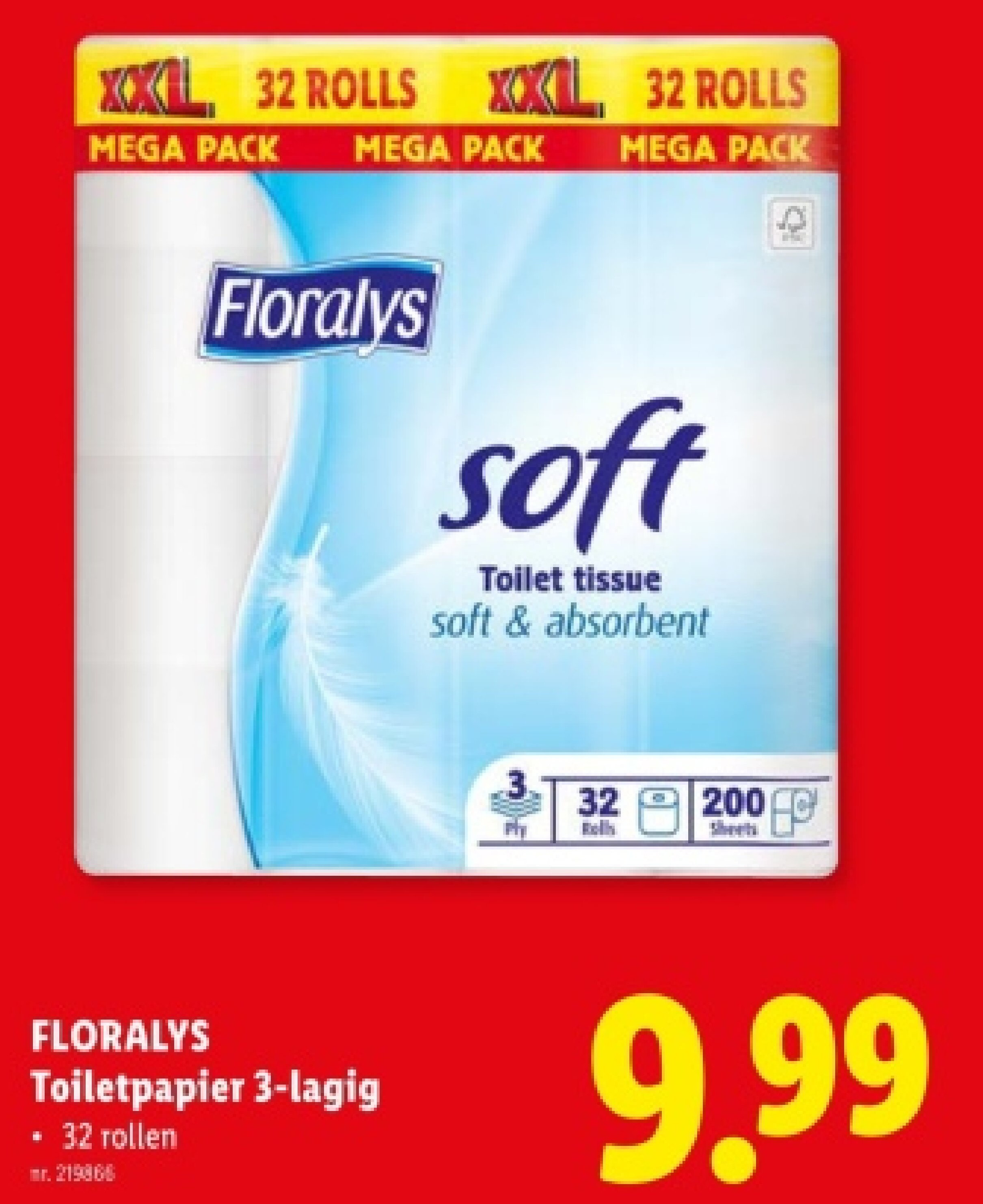 Toiletpapier 3-lagig