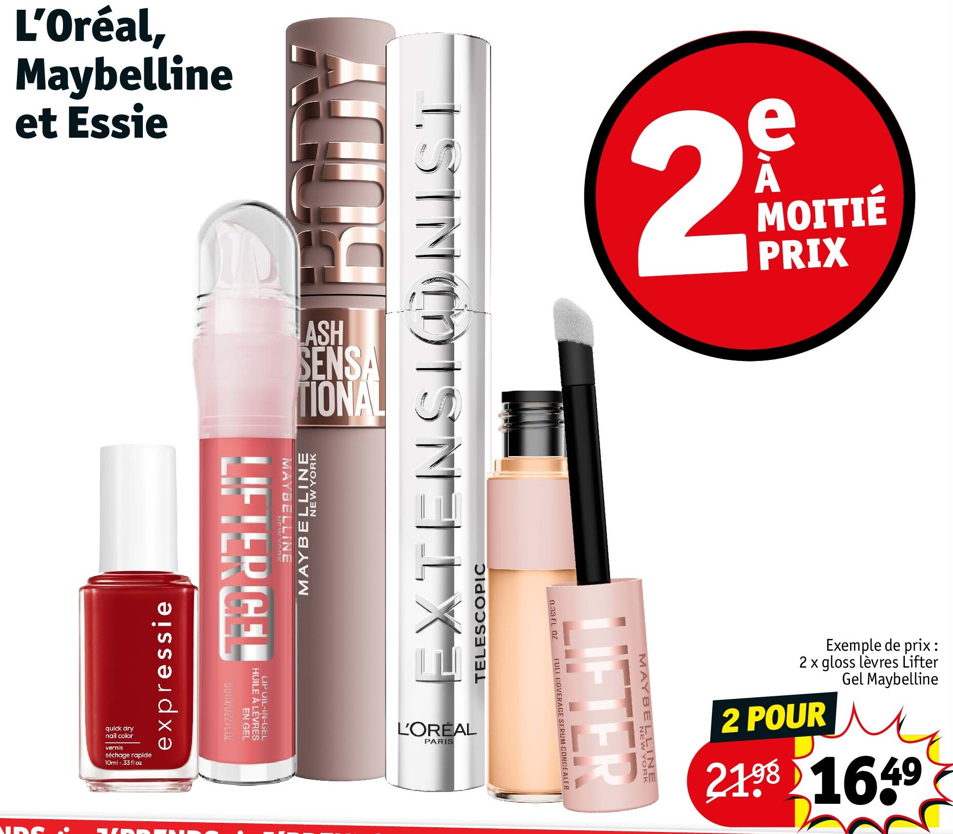 L’Oréal, Maybelline et Essie 2 POUR
