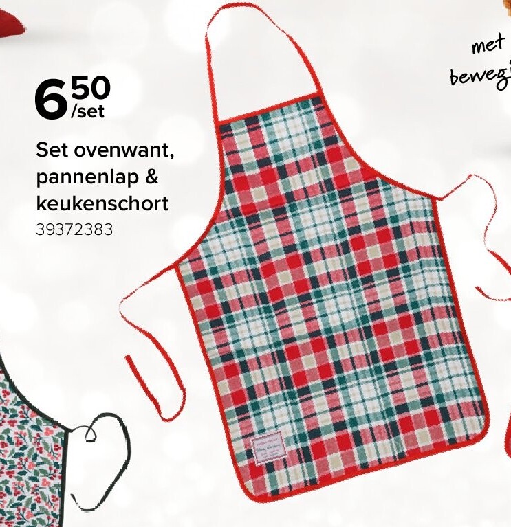 Set ovenwant, pannenlap & keukenschort