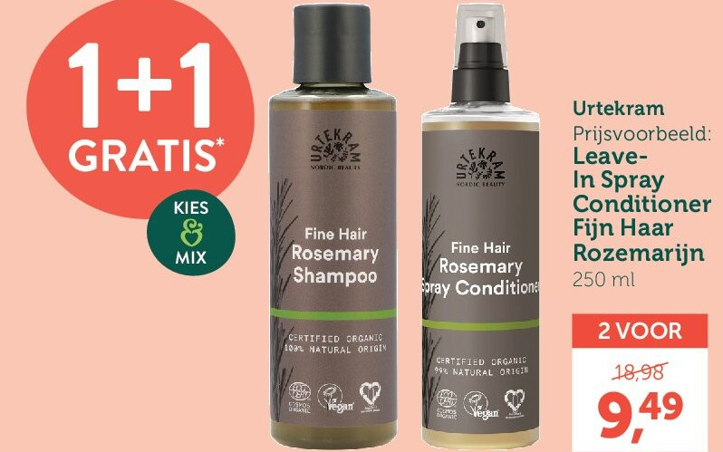 Leave-In Spray Conditioner Fijn Haar Rozemarijn 250 ml
