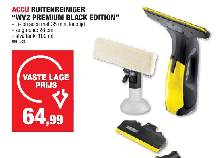ACCU RUITENREINIGER “WV2 PREMIUM BLACK EDITION”