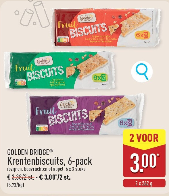 Krentenbiscuits, 6-pack