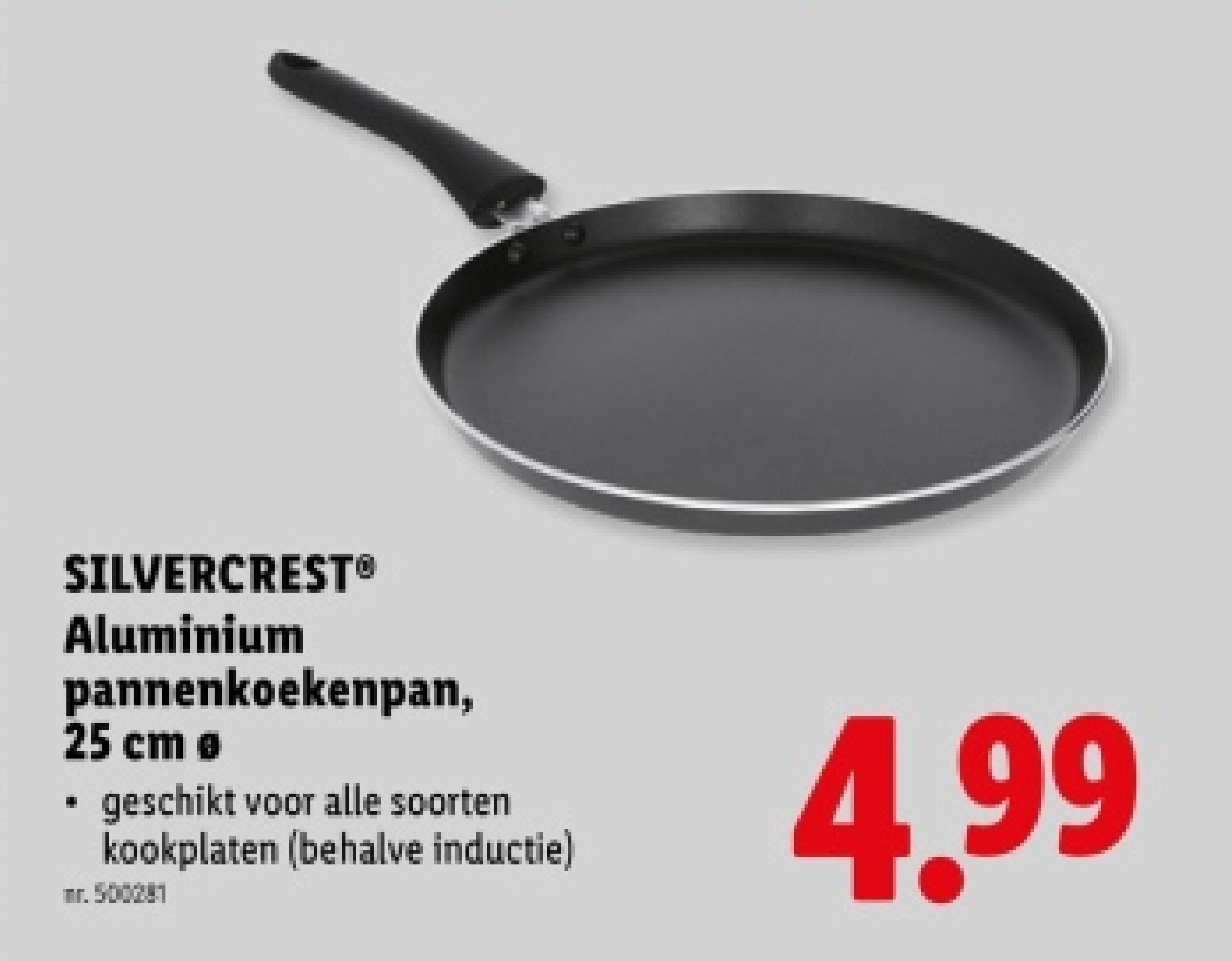 Aluminium pannenkoekenpan, 25 cm e