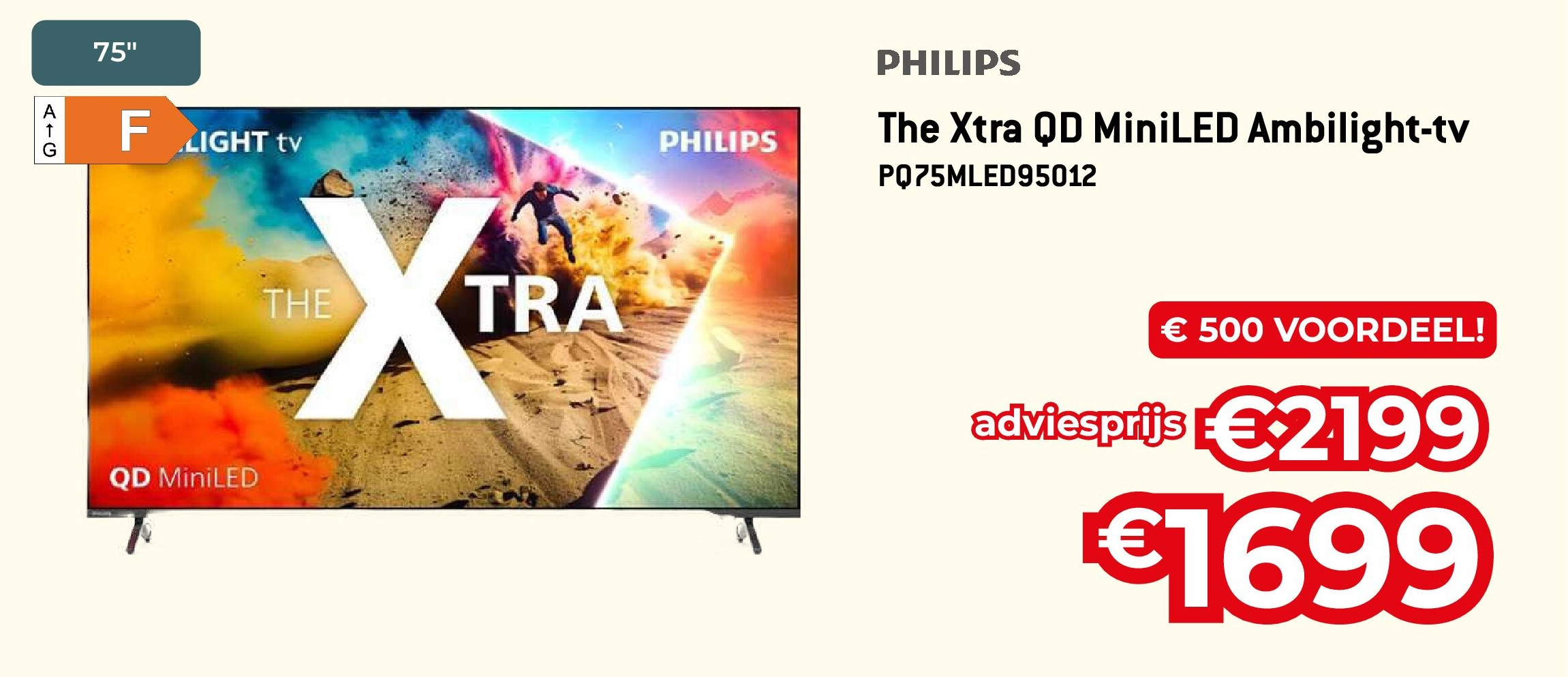 The Xtra QD MiniLED Ambilight-tv PQ75MLED95012