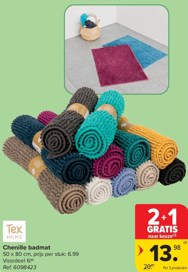Chenille badmat