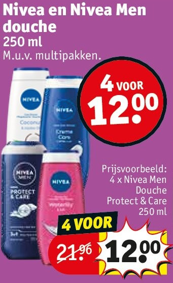 Nivea en Nivea Men douche