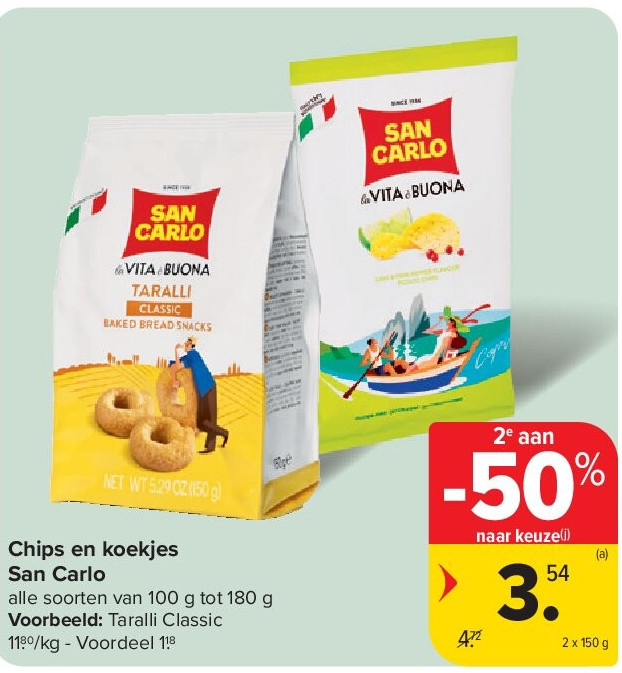 Chips en koekjes San Carlo
