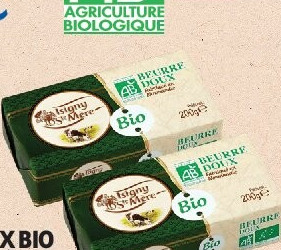 Beurre doux bio Isigny Sainte-Mère