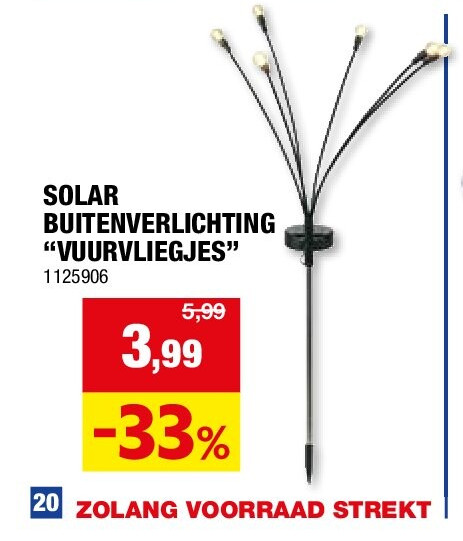 SOLAR BUITENVERLICHTING “VUURVLIEGJES”